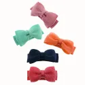 196 Colors Available Newborn Baby Tiny Bow Snap Hair Clip