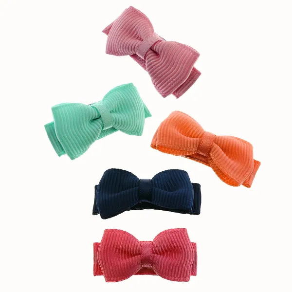 196 Colors Available Newborn Baby Tiny Bow Snap Hair Clip