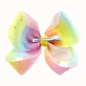 7.5-Inch Sparkling Rainbow & Mint Boutique Hair Clips