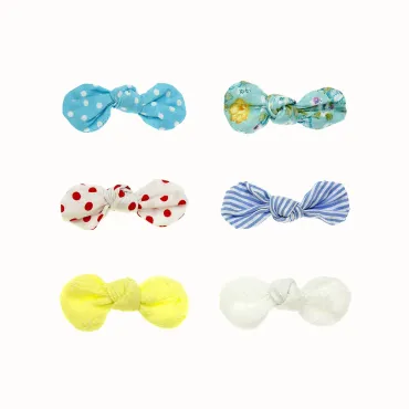 Handmade Decorative Fabric Hair Bows Baby Girl Hair Clip (Multiple Patterns Available)