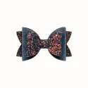 Triple Layer Glitter Leather and Velvet Hair Clip (Multiple Colors Available)