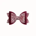 Triple Layer Glitter Leather and Velvet Hair Clip (Multiple Colors Available)