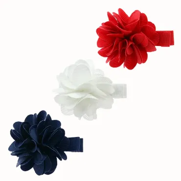 Patriotic Flower Hair Clip  Set