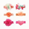 Colorful Flower and Heart Toddler Hair Clips Set (6 Pieces)