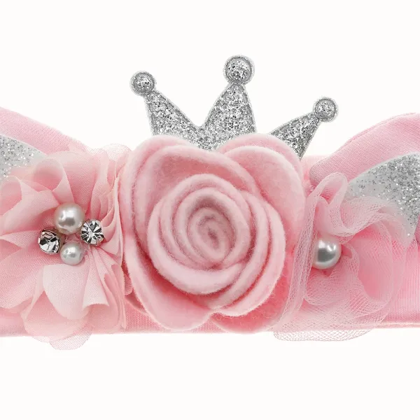 Baby Princess Floral Cat-Ears Crown Headband