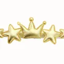 Star Crown Gold Elastic Headband