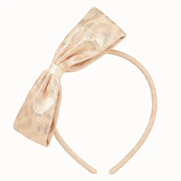 Girls' Luxury Golden Faux Leather Hairband