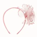 Pink Mesh Simulated Flower Hairband