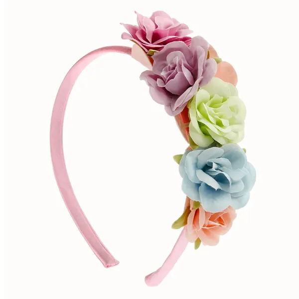 Spring Style Multicolor Fabric Flower Hairband