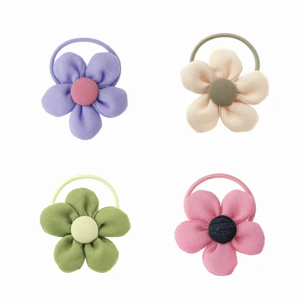 Soft Chiffon Petal Elastic Hair Ties