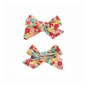 Floral Print Hairband and Hair Clips Set