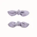 Purple Striped Knot Hair Accessories Set