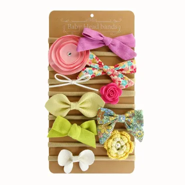 Colorful Floral Baby Headband Set (10 Pieces) 