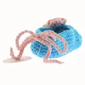 Blue Ballerina Hand Crocheted Baby Booties